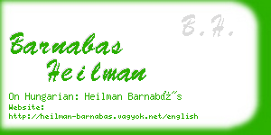 barnabas heilman business card